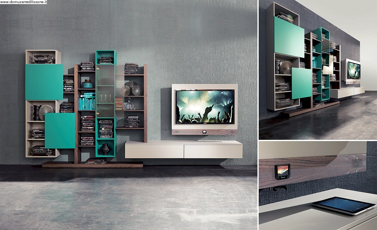 Librerie soggiorno moderne: librerie a parete design moderno per ...