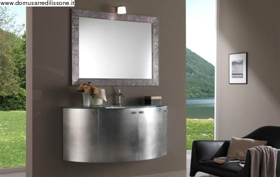 arredobagno in foglia argento