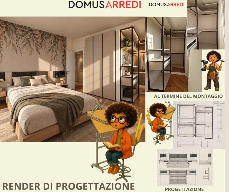 CAMERA CON ARMADIO E CABINA ARMADIO