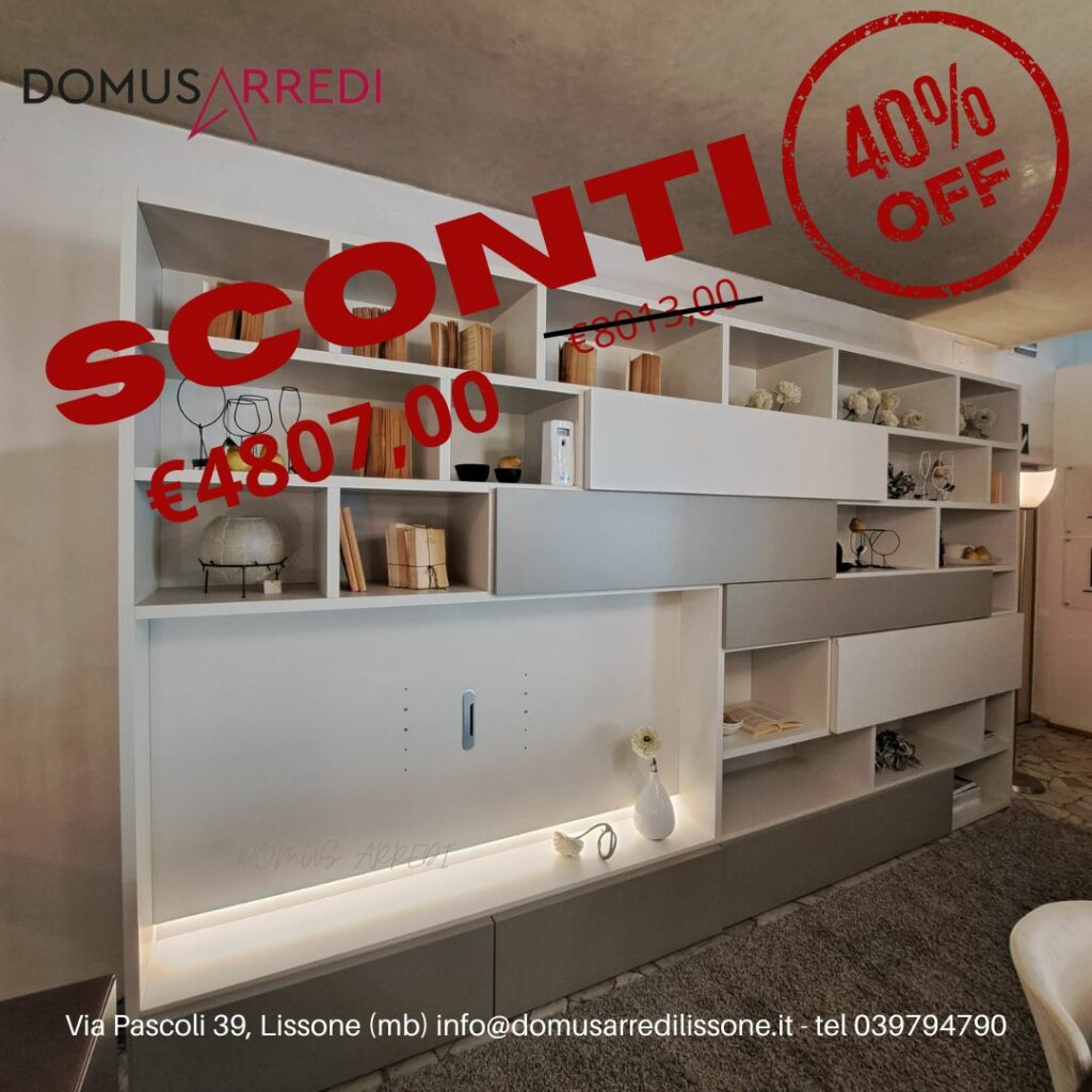 Libreria componibile con vano Tv Sangiacomo  