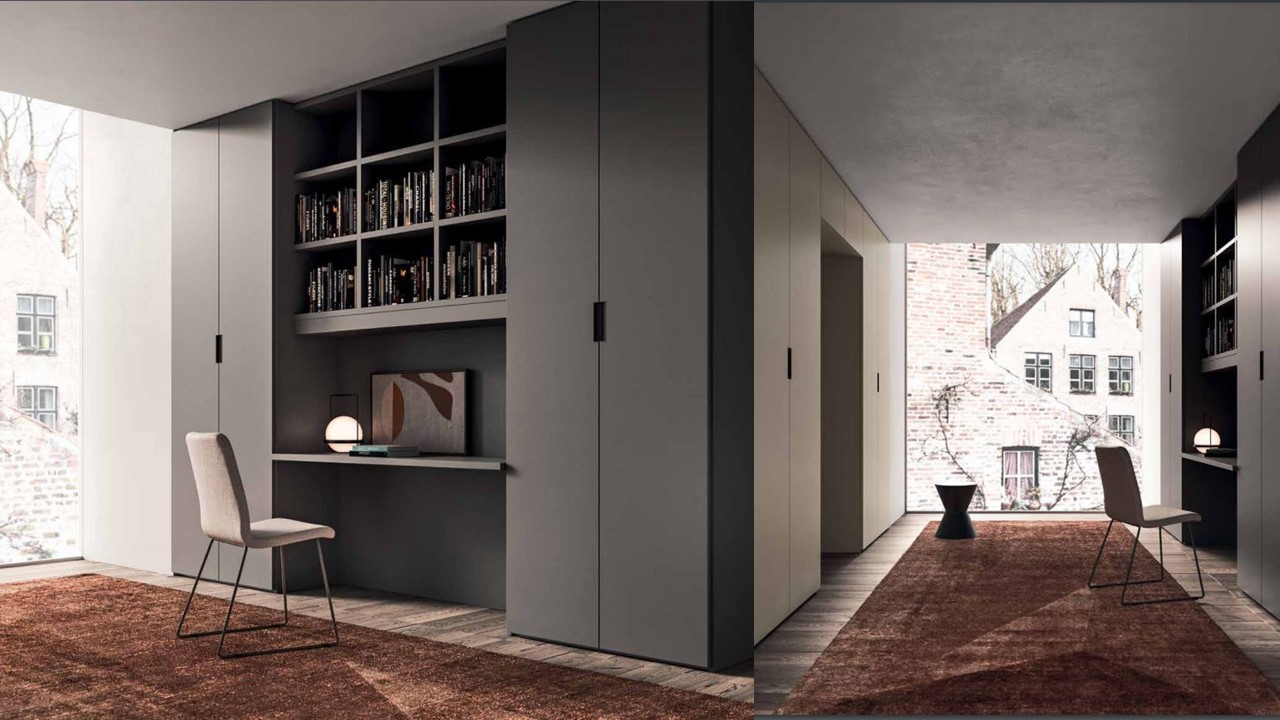 Armadi guardaroba con postazione smart working