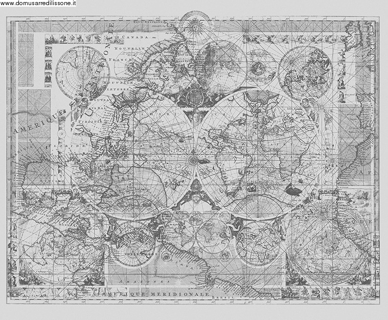 tappezzeria con carta geografica