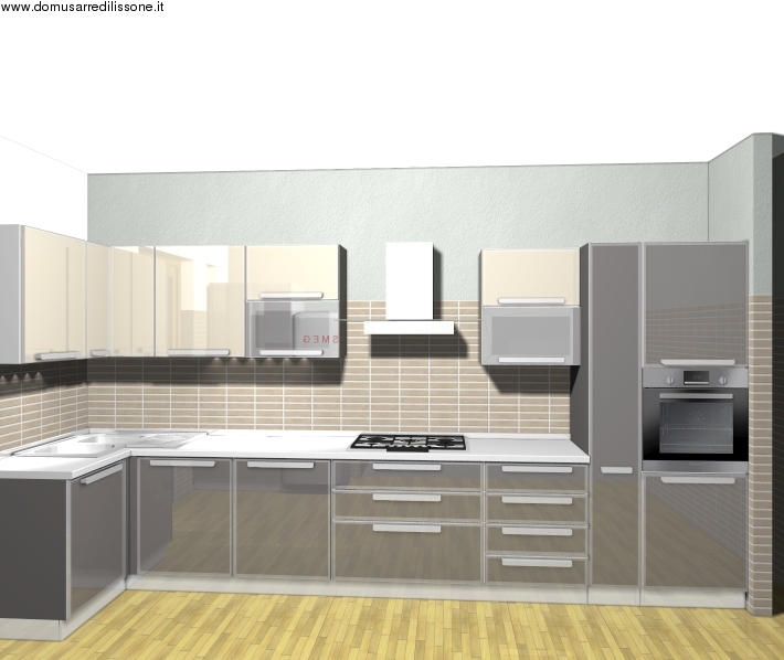 Cucina Start  con isola di Veneta cucine