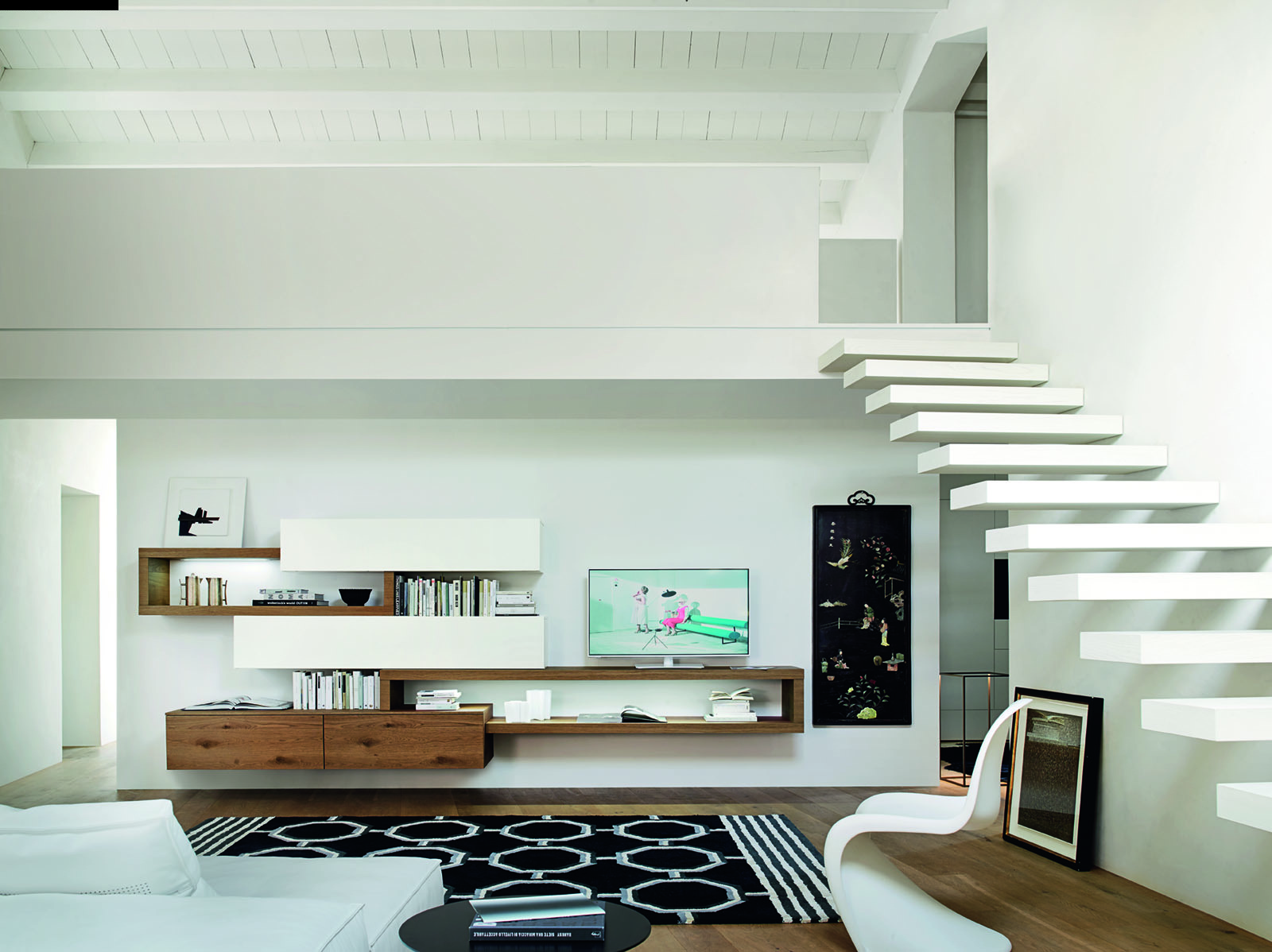 Soggiorno Lampo legno laccato opaco
