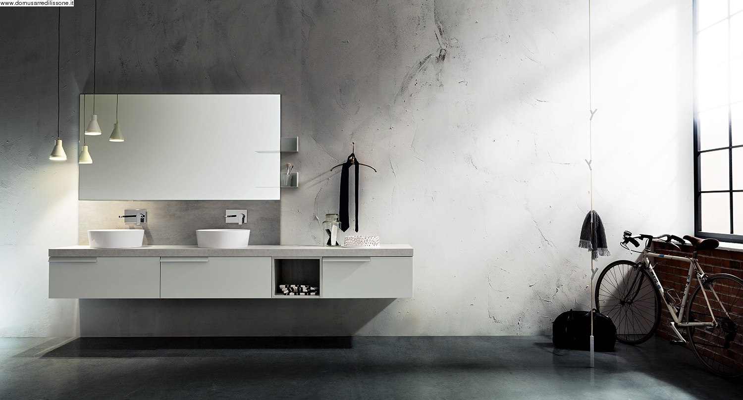 mobile da bagno effetto cemento