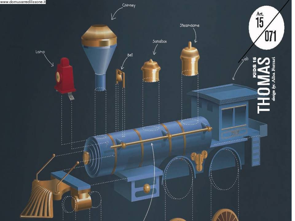 tappezzeria con trenino