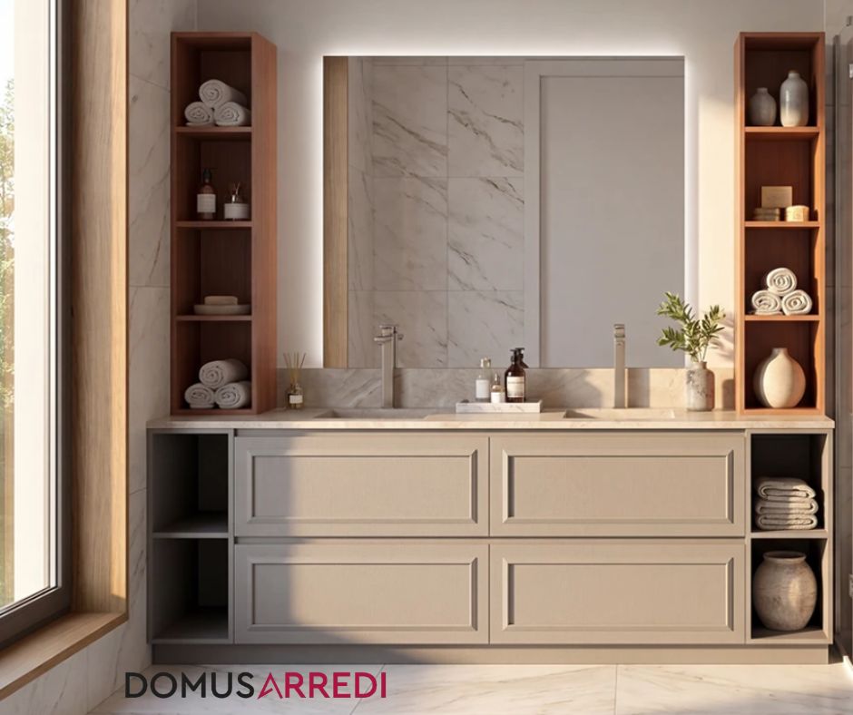 bagno classico con specchiera 