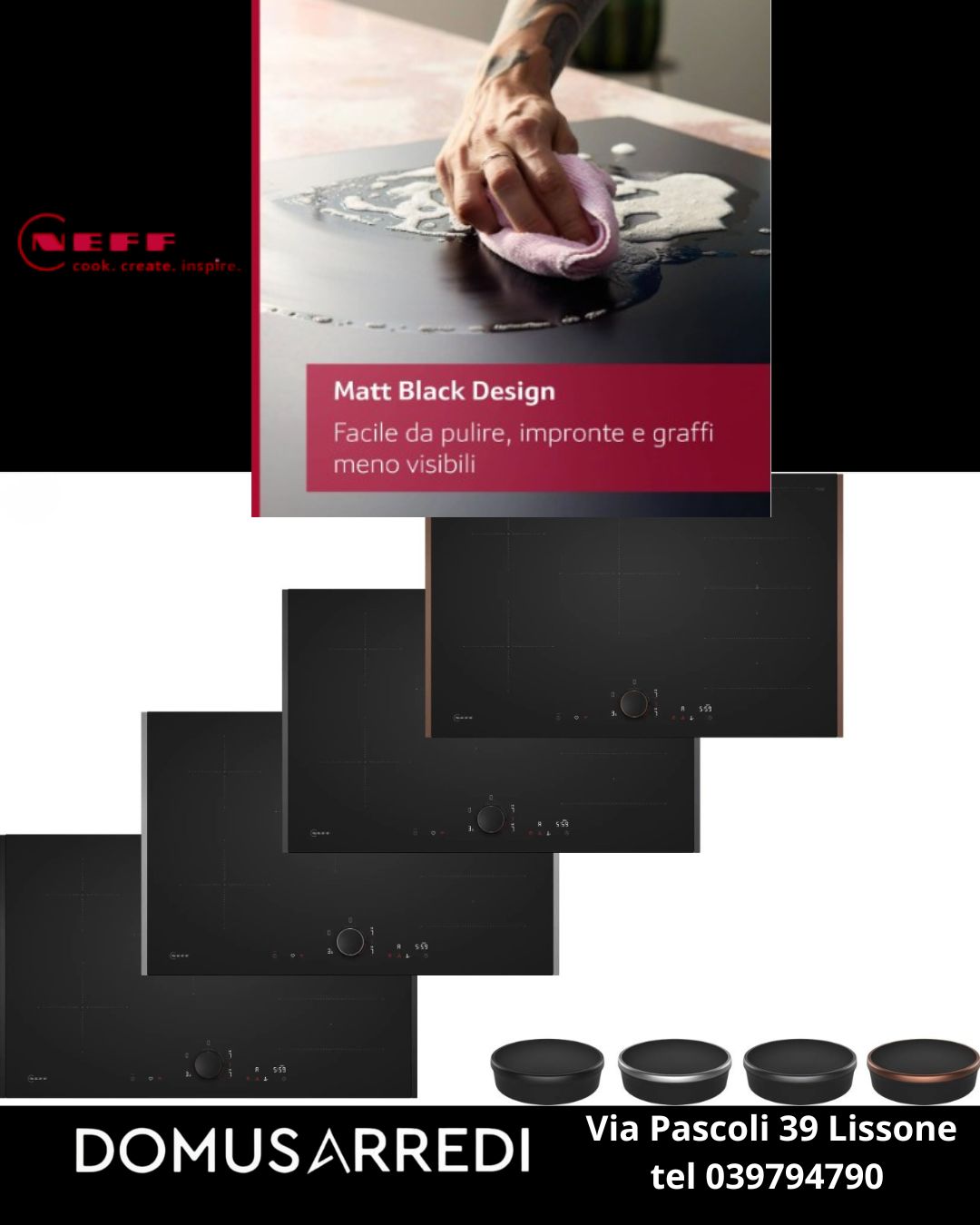 NEFF PIANO A INDUZIONE VETRO OPACO